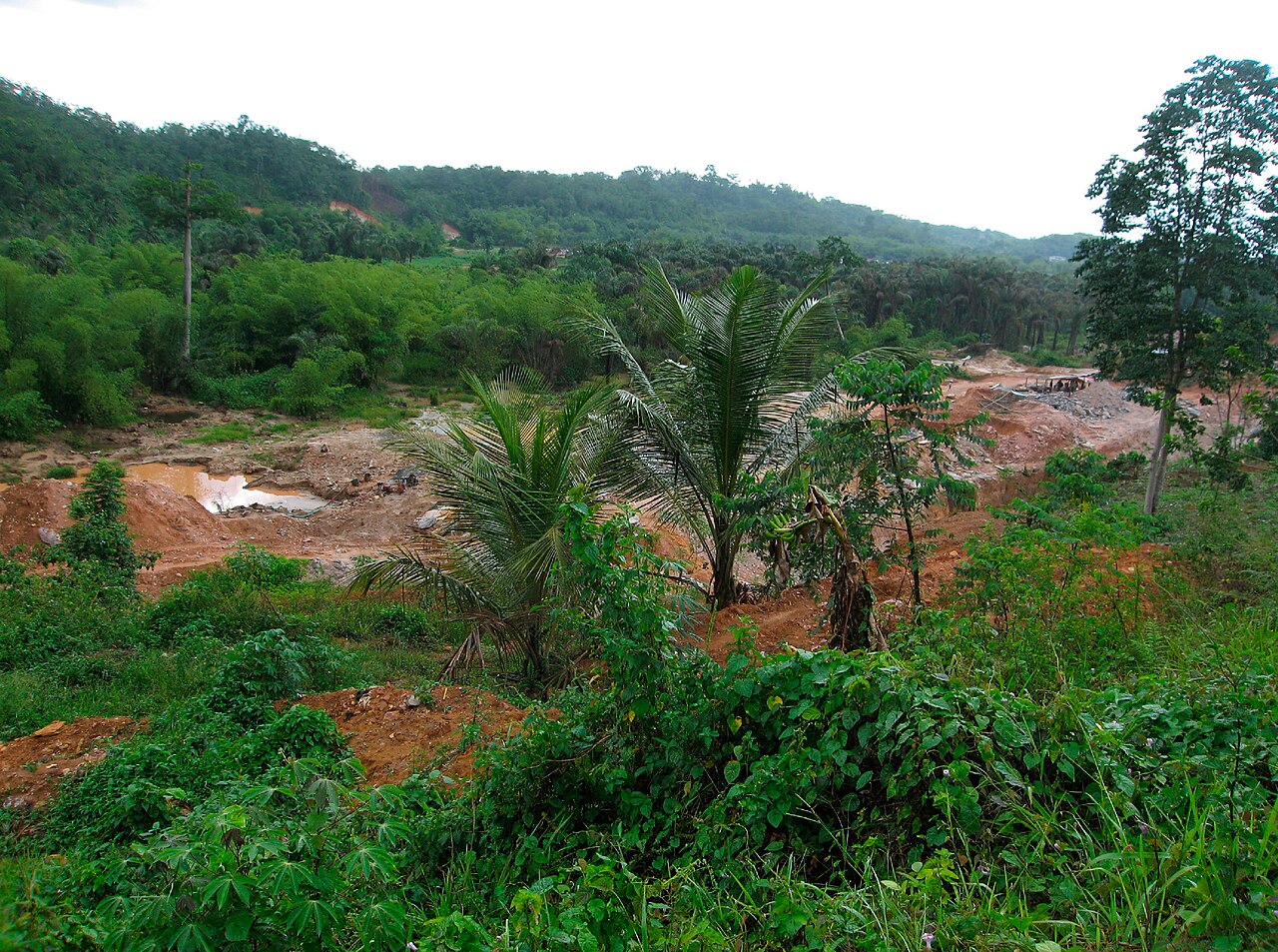 Artisanal and small-scale mining activity in Ghana